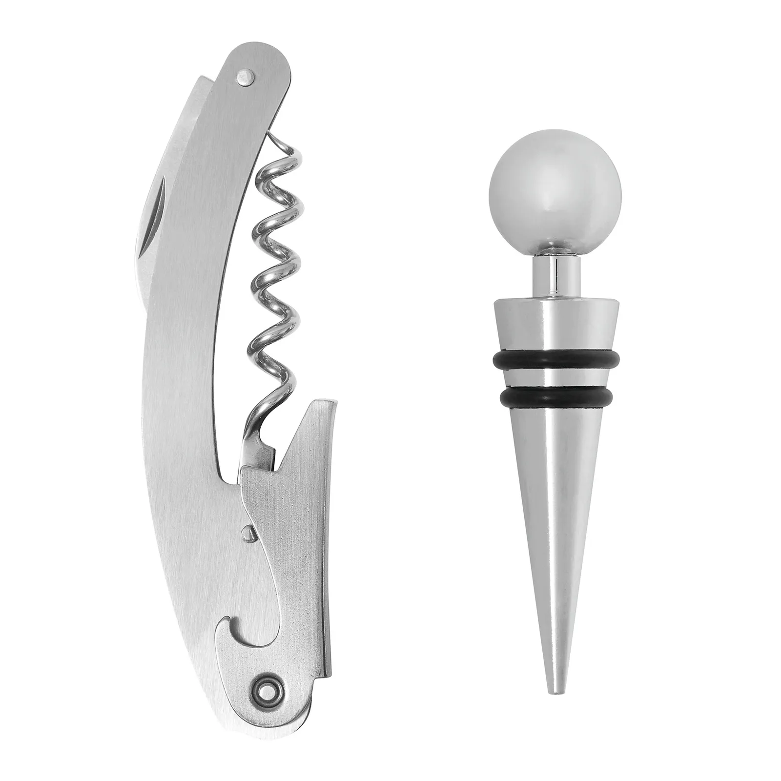 DUET - Weinset schwarz, silber