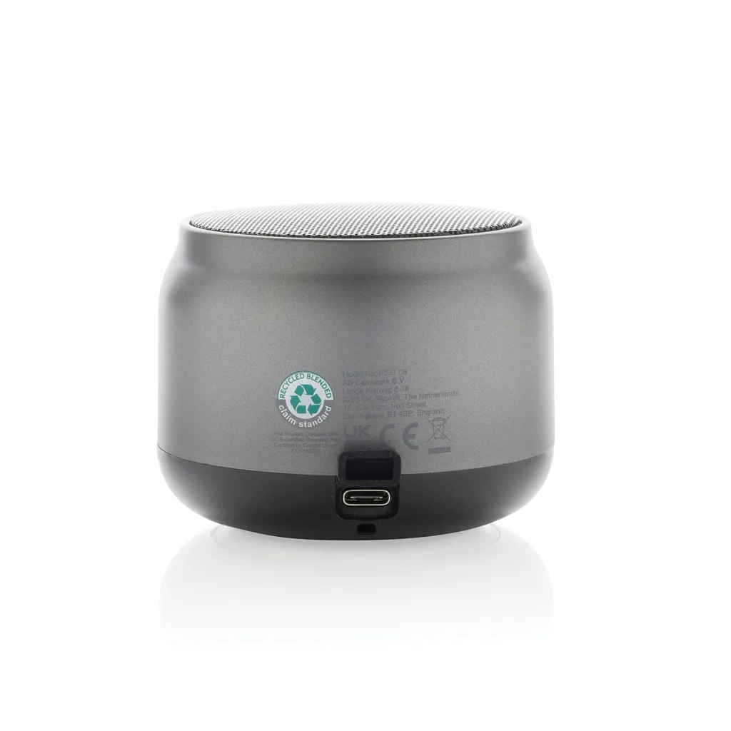 BeatBuddy 3W-Lautsprecher aus RCS recyceltem ABS, grau – Bild 5