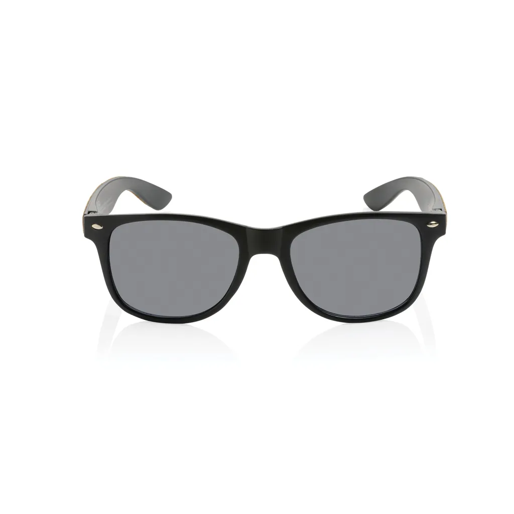 Sonnenbrille aus GRS recyceltem PC-Kunststoff mit Kork, schwarz – Bild 2
