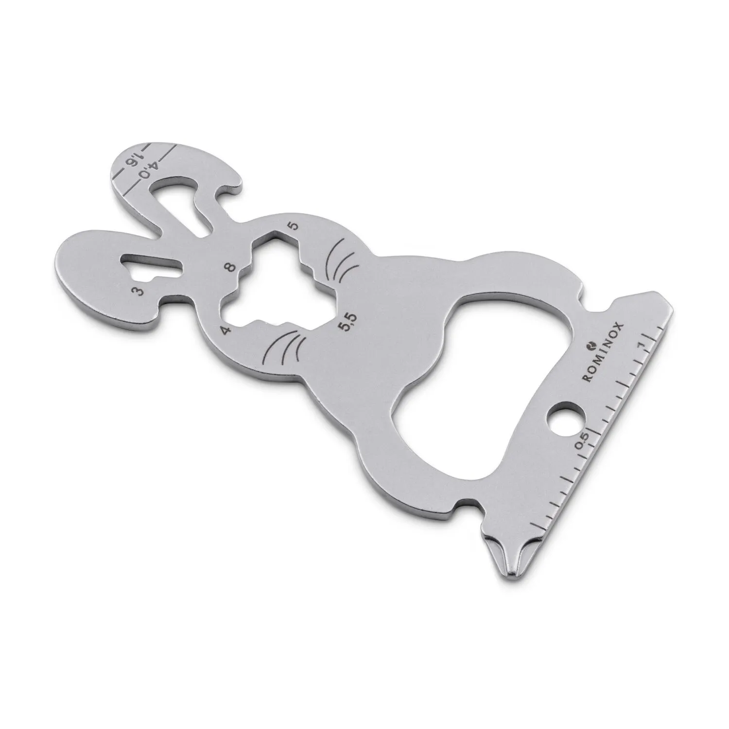ROMINOX® Key Tool // Bunny - 16 functions (Osterhase), silber – Bild 6