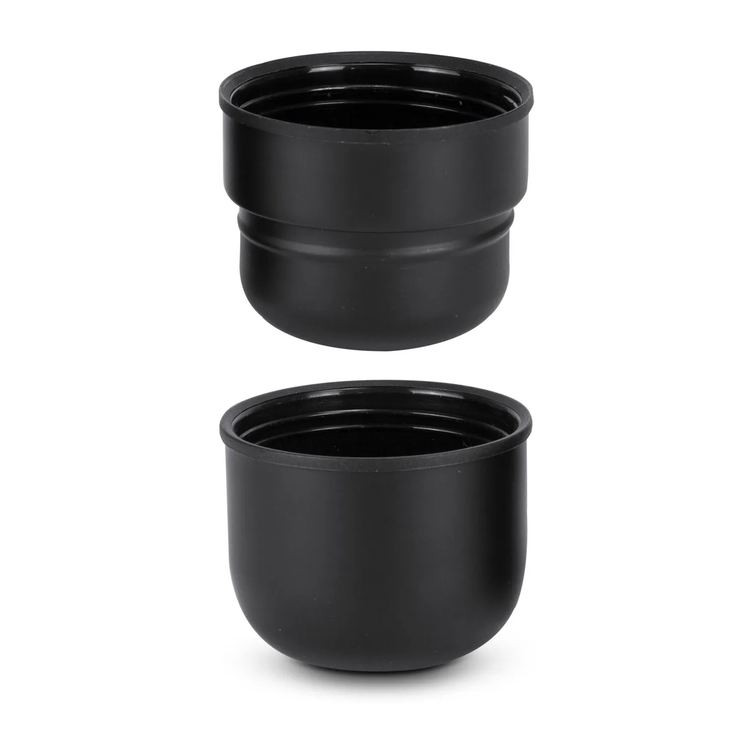 ROMINOX® Isolierkanne // Cup in Cup - mit 2 Deckeln - Schwarz matt, schwarz – Bild 3
