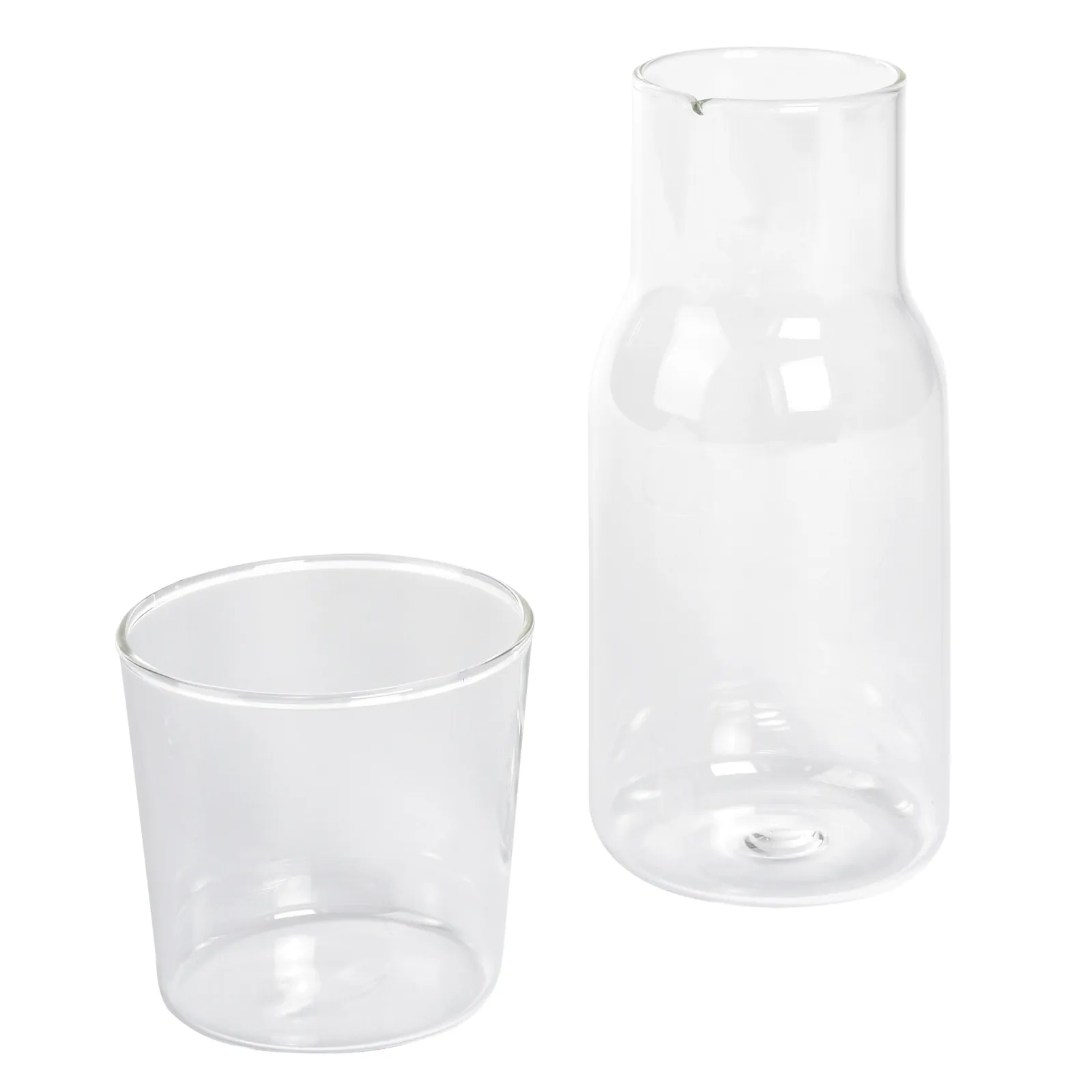 CALMY - Glaskaraffe mit Trinkglas transparent, transparent – Bild 2