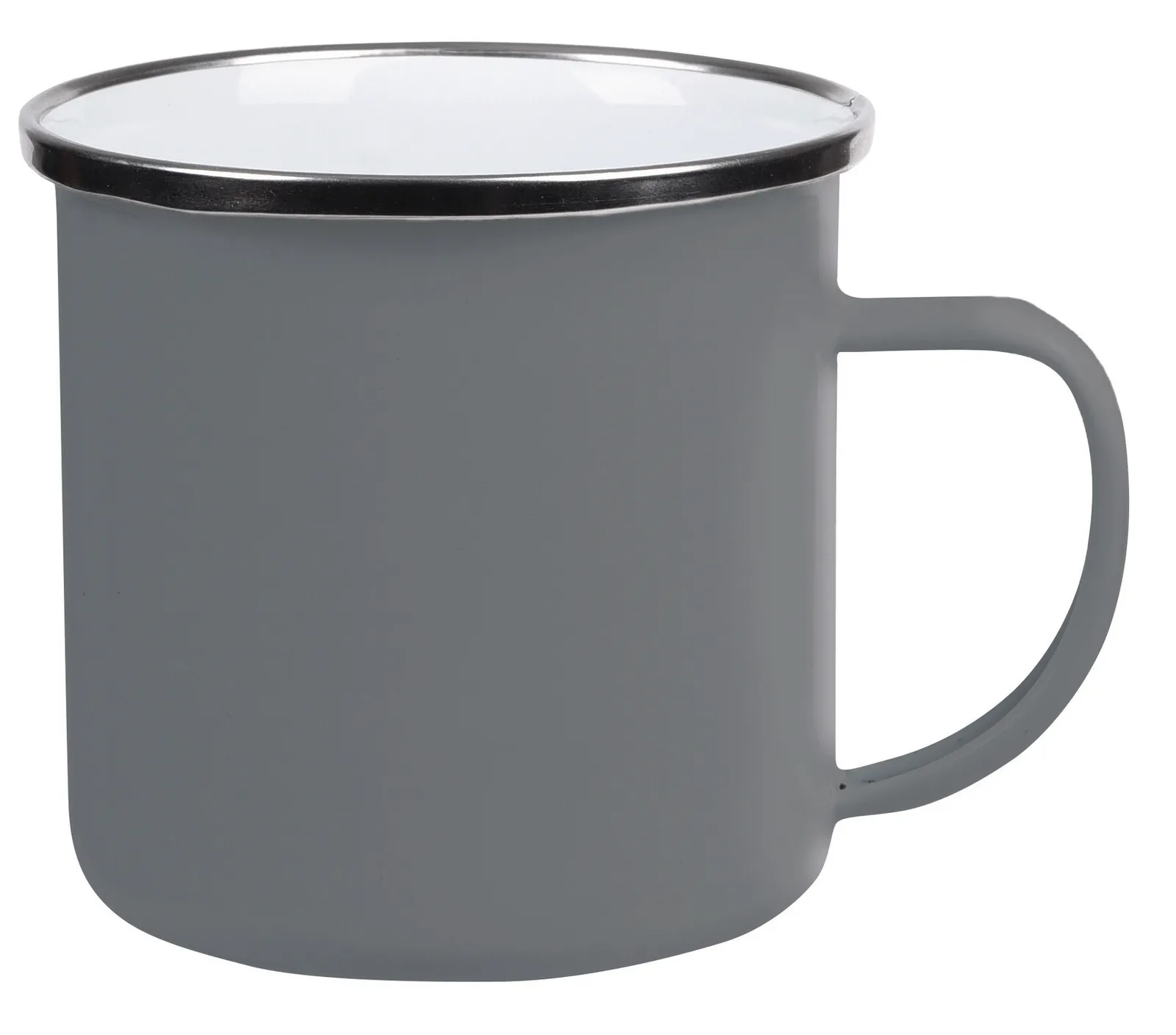 VINTAGE CUP - Emaille-Trinkbecher, grau – Bild 2