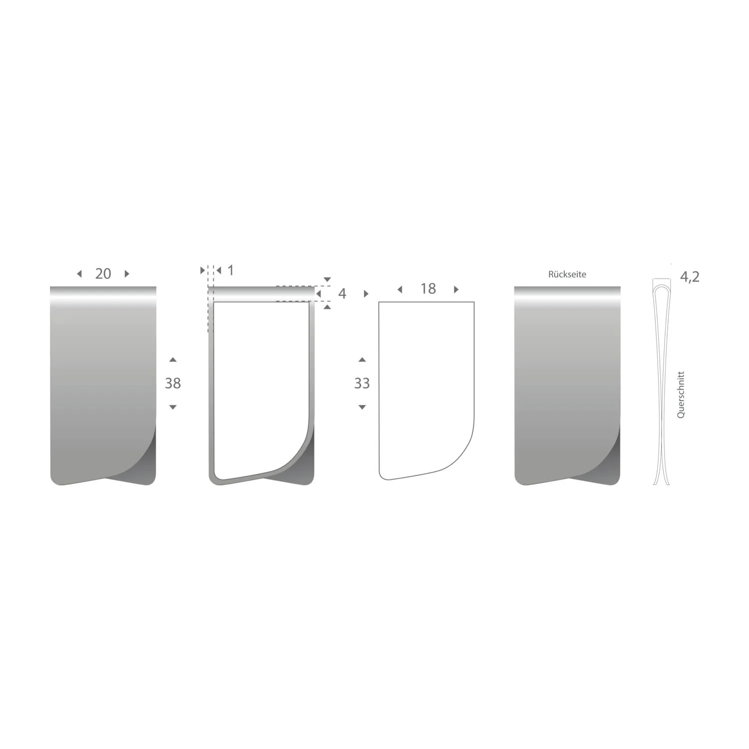 ROMINOX® Mehrweg-Büroklammer Prime Clip XL, idealer Mailingartikel für Dokumente, bis zu 25 Seitem Klemmkraft, silber – Bild 6