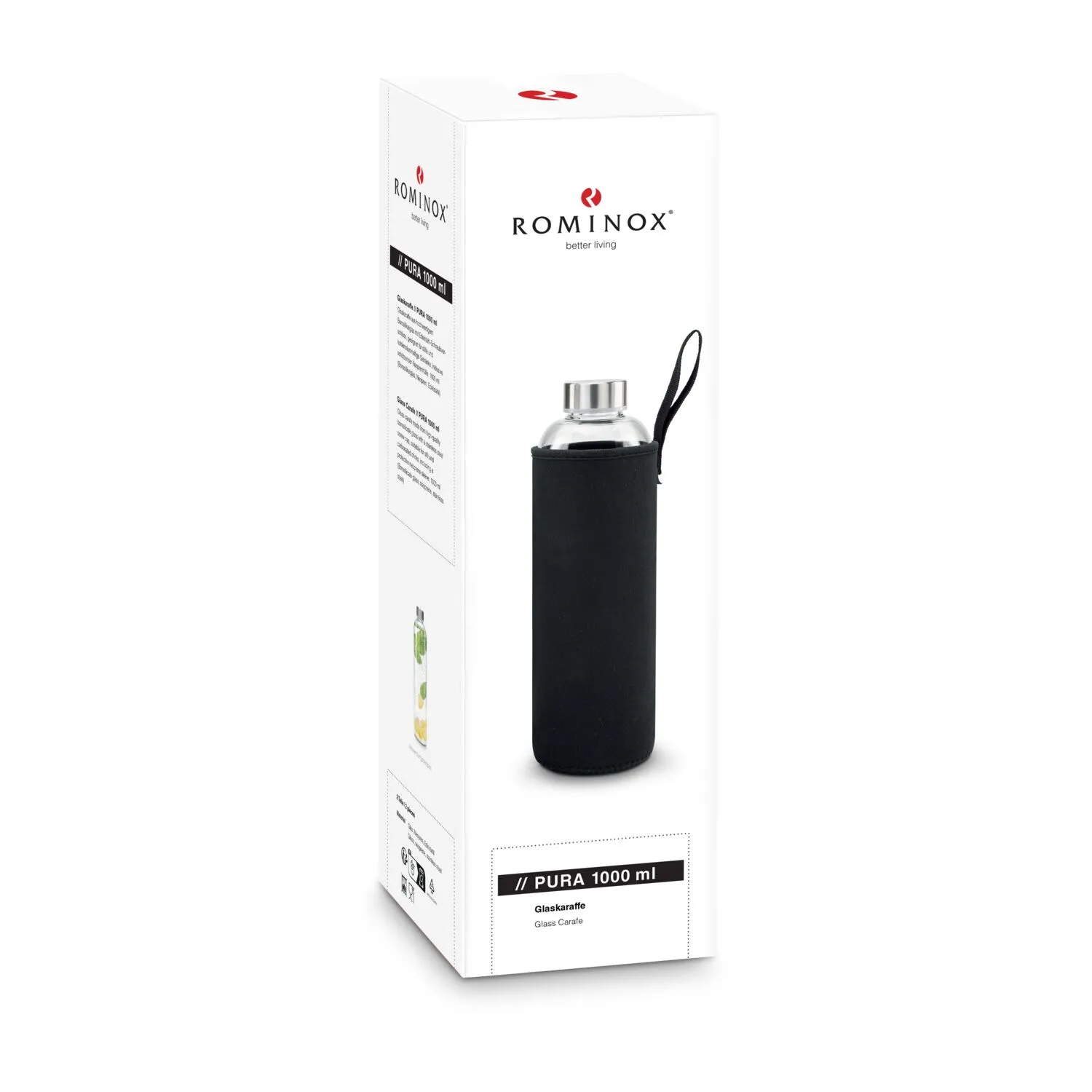 ROMINOX® Glaskaraffe // Pura 1.000 ml, auch für Kohlensäure geeignet, transparent – Bild 12