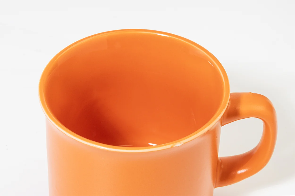 Matter Vintage-Becher Woodstock Flat, orange – Bild 4