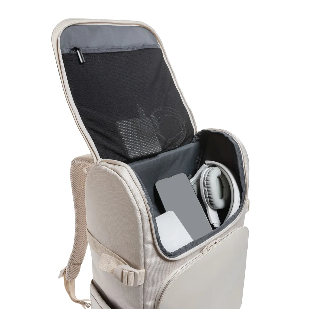 Pascal AWARE™ RPET Deluxe Weekend Rucksack, beige – Bild 9