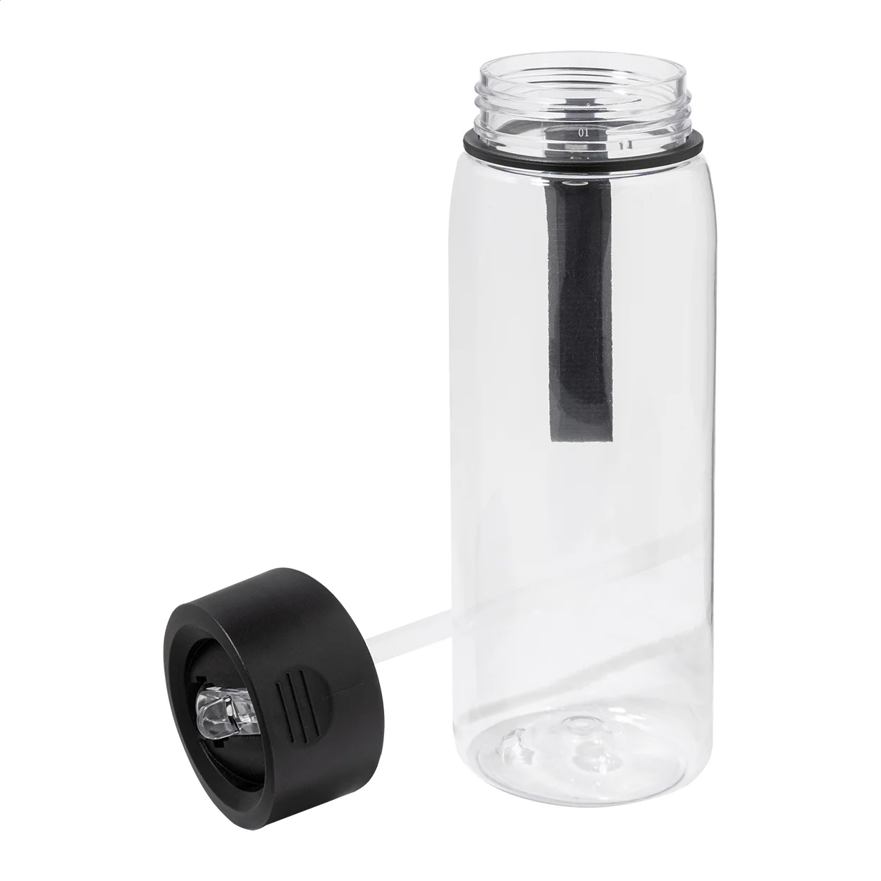 RPET Trinkflasche mit Handtuch Fitmax, blau – Bild 2