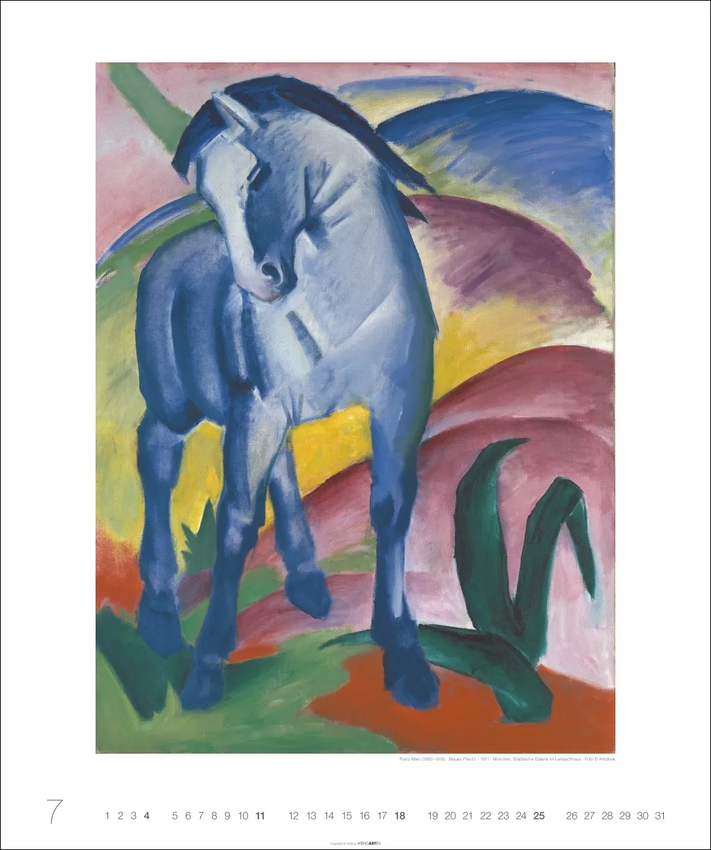 Kunst in Blau Edition Wandkalender 2027 – Bild 8