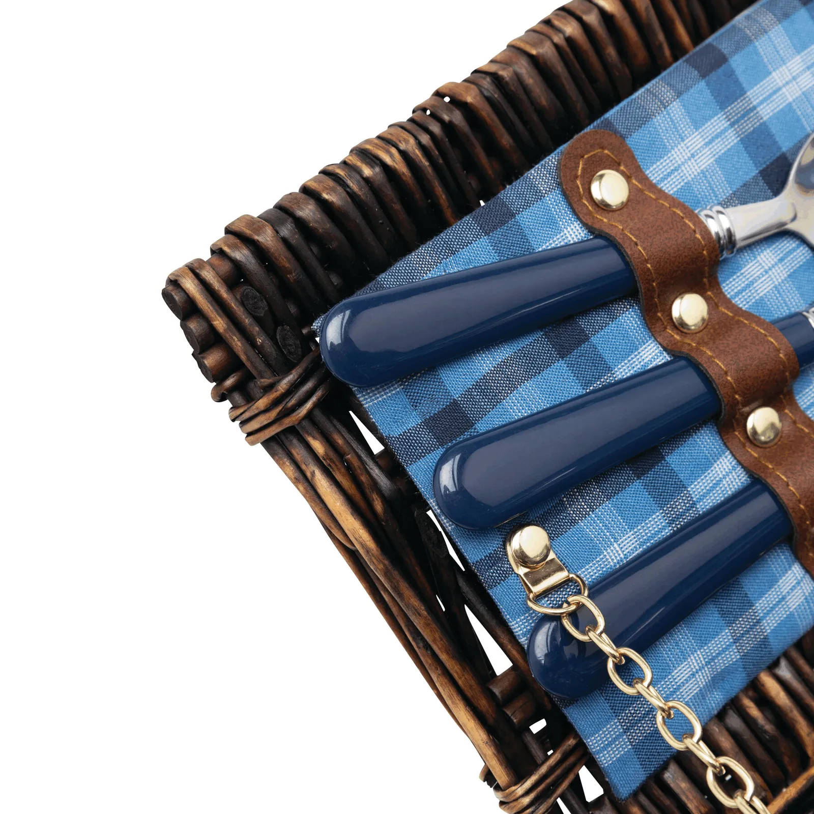 SUMMERTIME - Weiden-Picknickkorb blau, blau – Bild 8