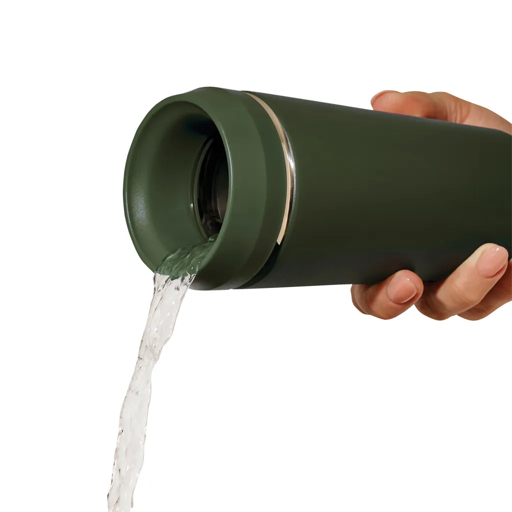 Topl-Trinkbecher aus rec. Stahl mit 360-Grad-Deckel 354ml, grün – Bild 3