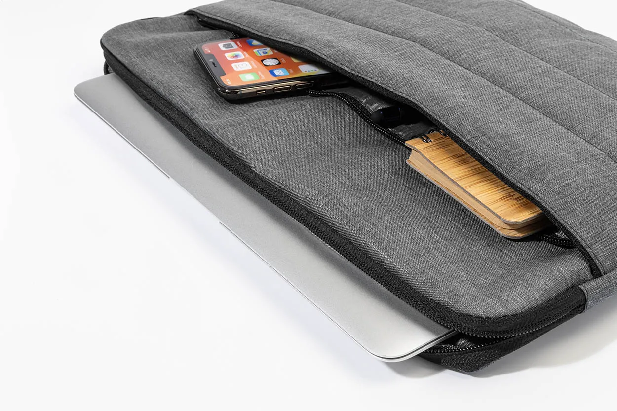 RPET Laptoptasche Laddex, silber – Bild 5