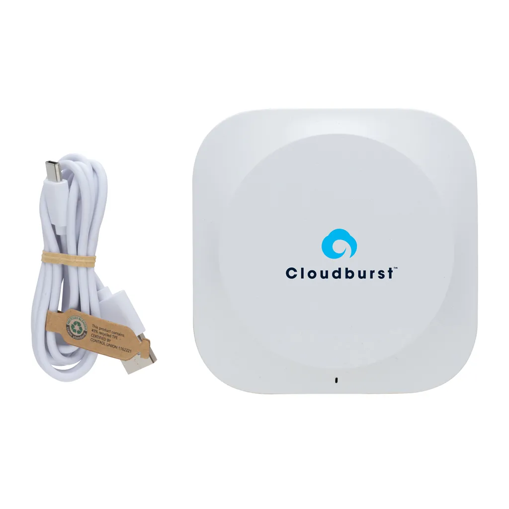 Oregon Wireless-Charger aus RCS recyc. Kunststoff & Kork, braun – Bild 5