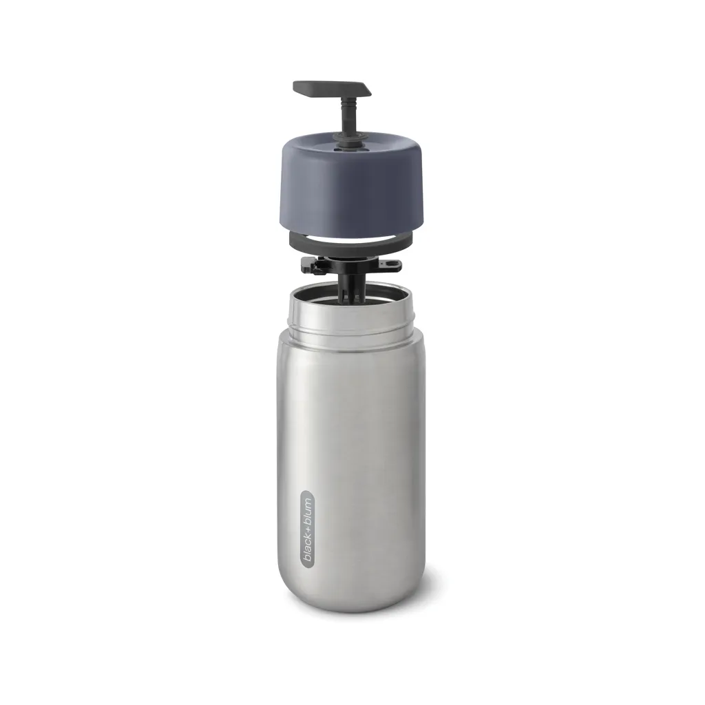 Black+Blum isolierter, auslaufsicherer Becher aus Edelstahl, grau – Bild 4