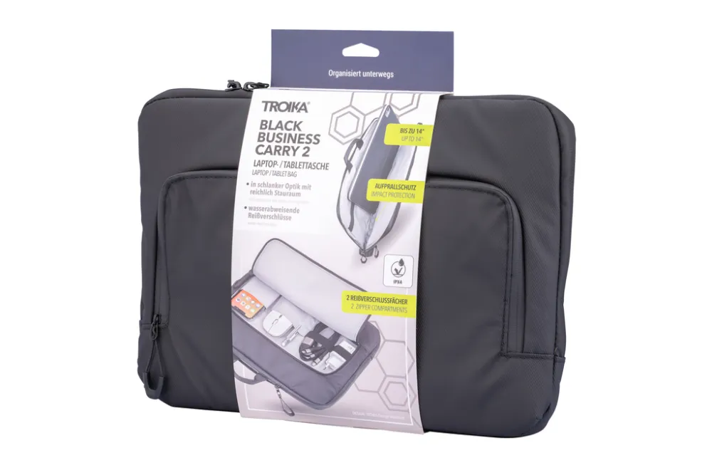 Laptoptasche TROIKA BLACK BUSINESS CARRY 2, schwarz – Bild 8