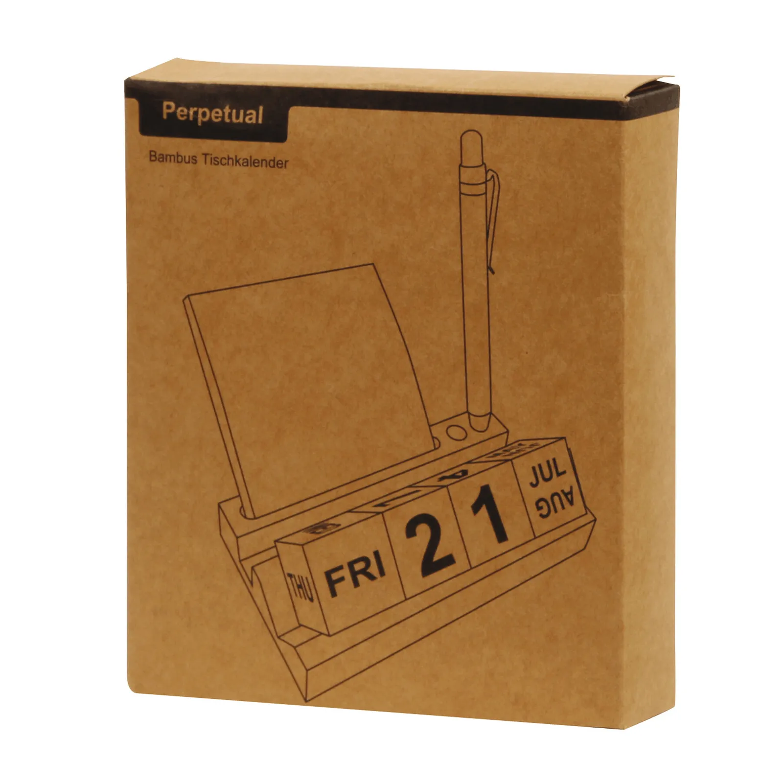 PERPETUAL - Tischkalender holzfarben, holzfarben – Bild 7