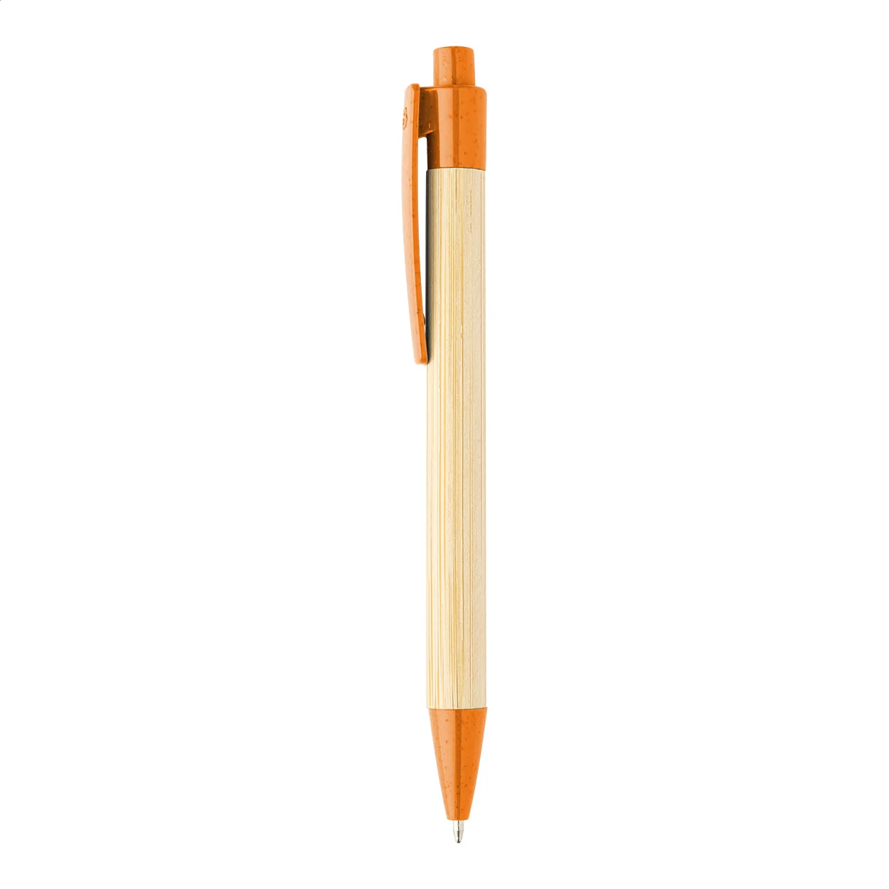 Bambus-Kugelschreiber Boothic, orange, natur – Bild 5