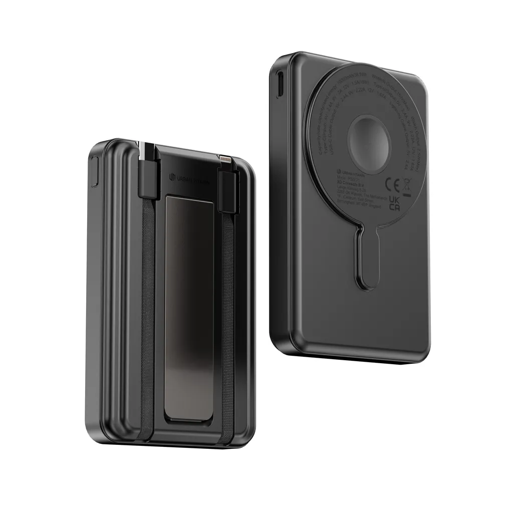 Urban Vitamin Delano 5-in-1 10.000mAh 20W PD magn. Powerbank, schwarz – Bild 14