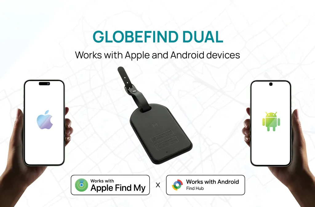 Globefind Dual RCS Gepäckanhänger mit weltweiter Ortung, schwarz – Bild 2