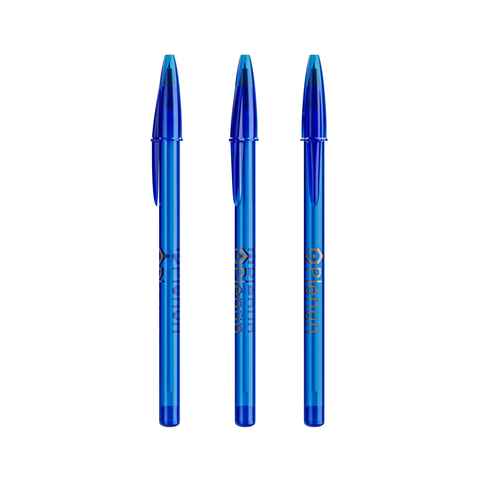 BIC® Style Ballpen, Transparent Dunkelblau/ Blaue Tinte – Bild 2