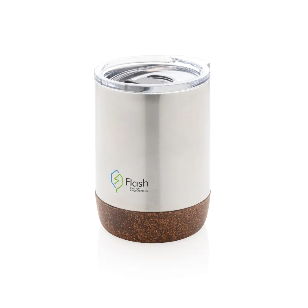Kleine Vakuum-Kaffeetasse aus RCS rSteel & Kork, silber – Bild 5