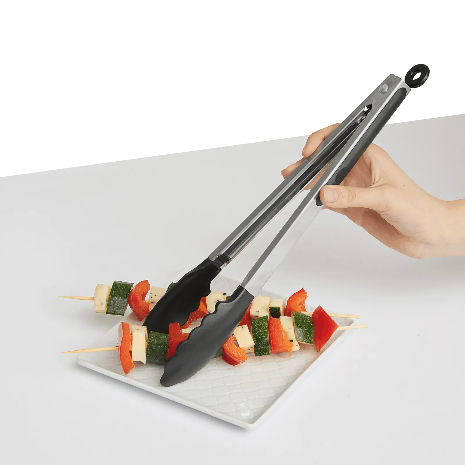 GRIP - Edelstahl-Grillzange schwarz, silber, schwarz, silber – Bild 3