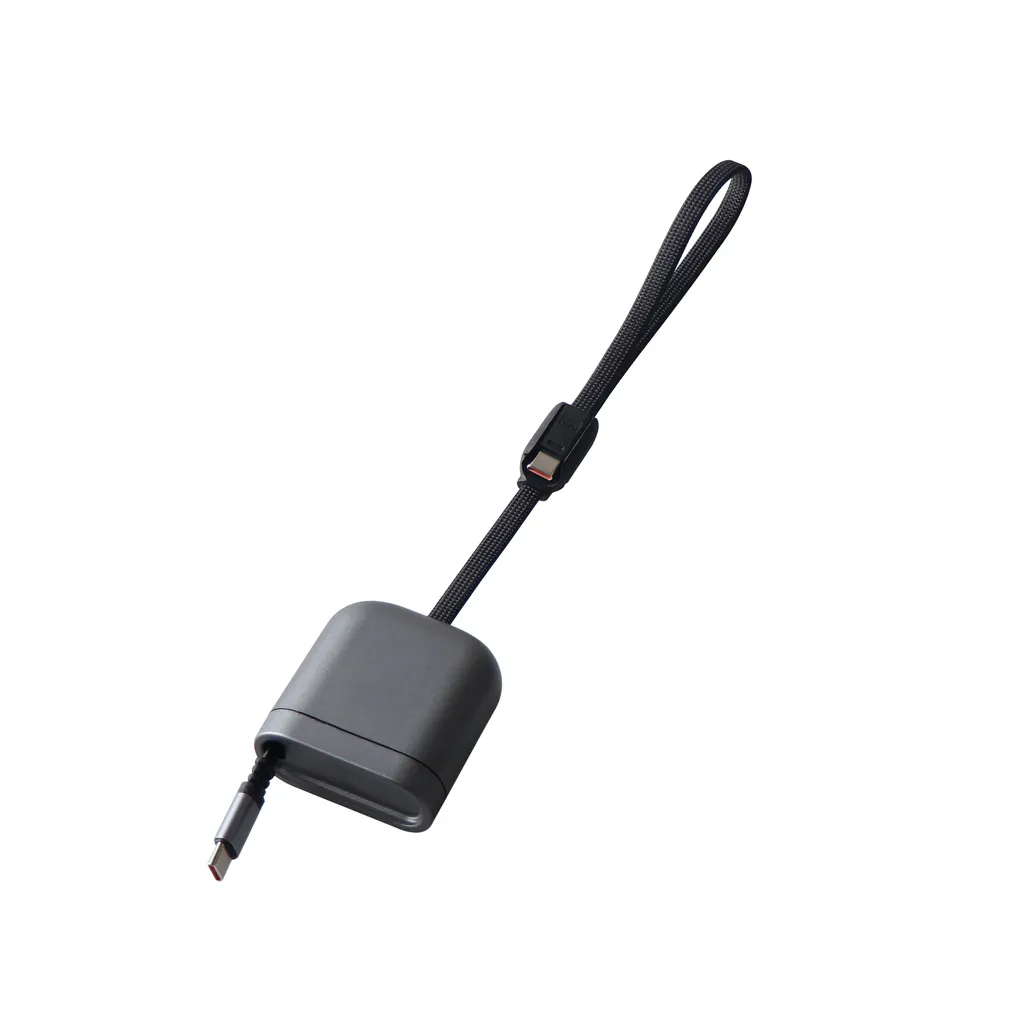 Spira RCS – recyceltes, einziehbares 100W-Schnellladekabel, grau – Bild 2