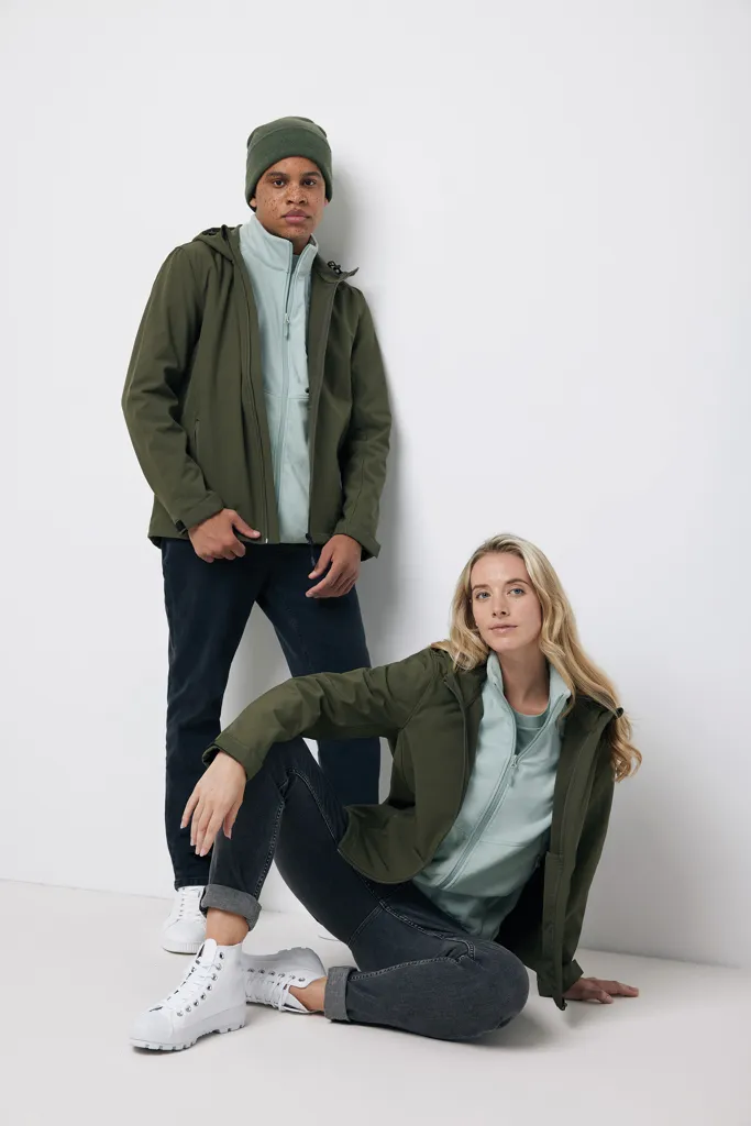 IQONIQ Makalu Damen Softshelljacke aus recyceltem Polyester, khaki – Bild 7