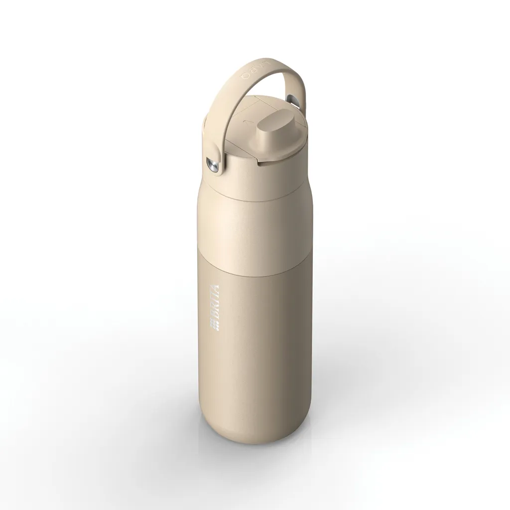 BRITA LARQ Essential Wasserflasche 680ml, beige – Bild 3