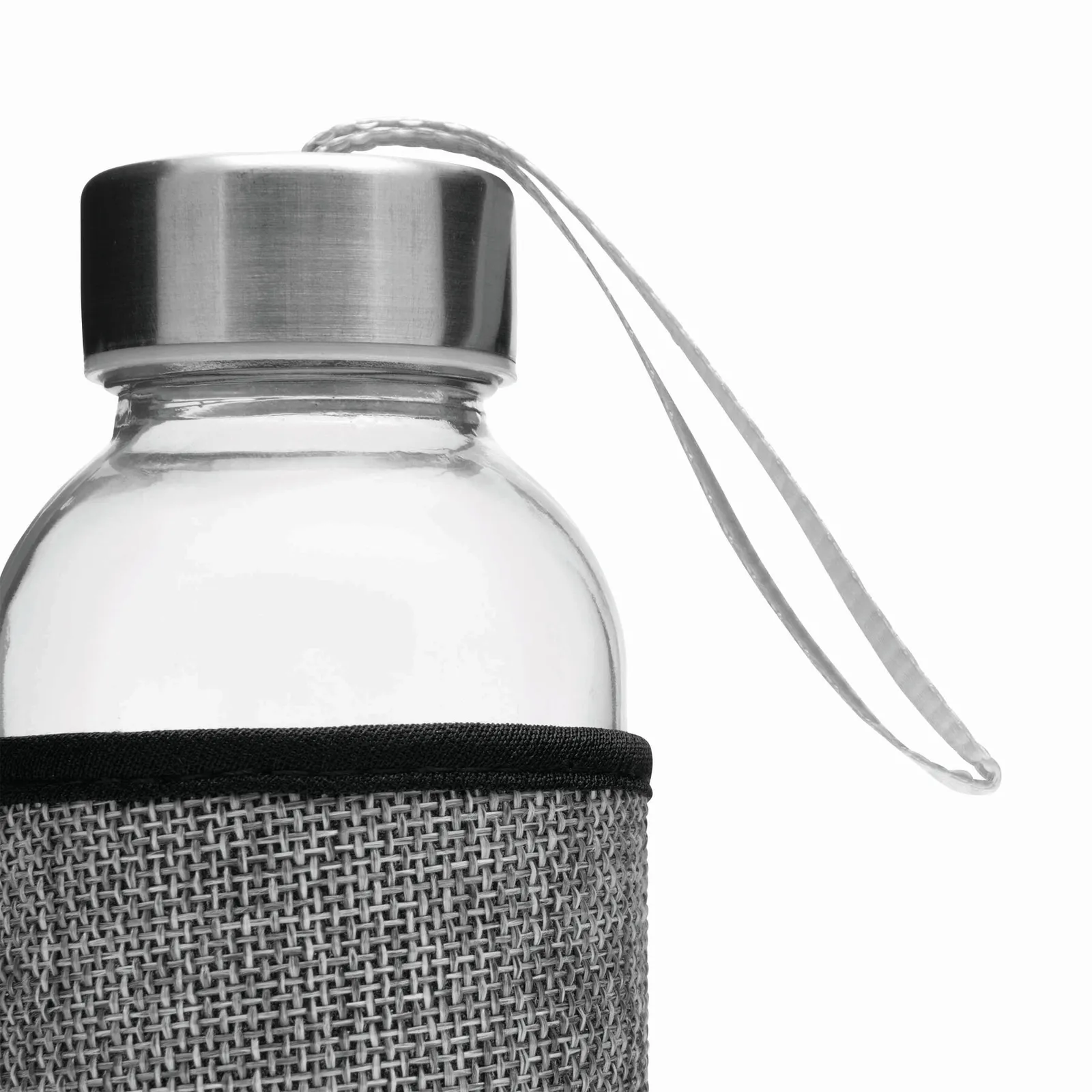 TAKE JUTY - Glas-Trinkflasche, grau – Bild 4