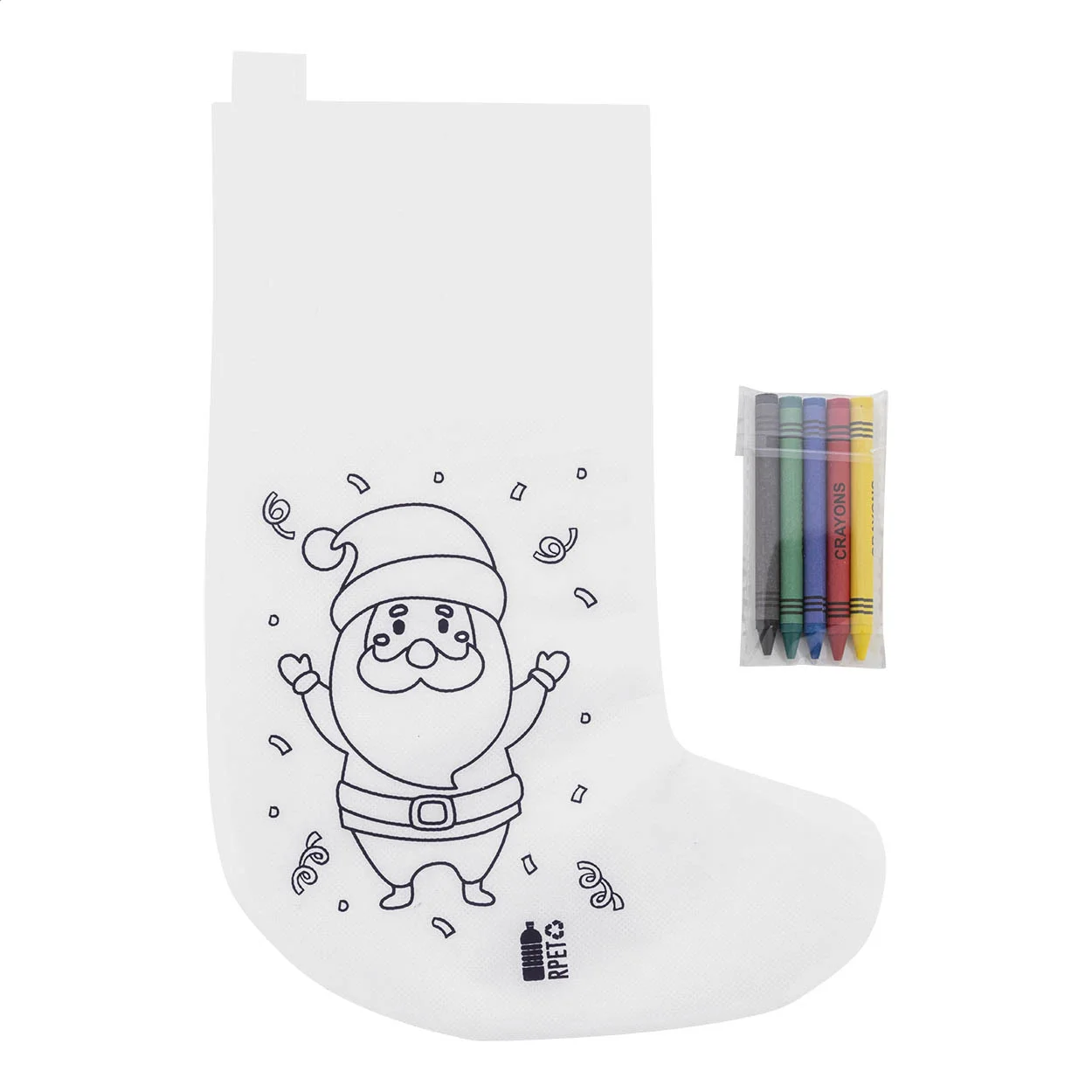 Weihnachtsstrumpf Julfar Gift zum Ausmalen