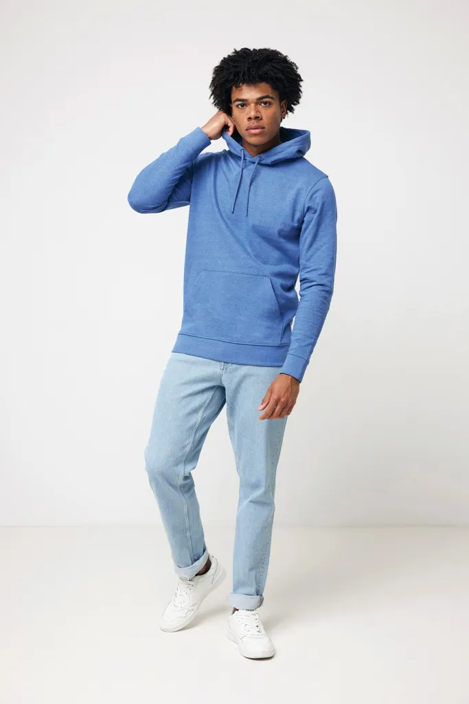 IQONIQ Torres ungefärbter Hoodie aus recycelter Baumwolle, heather blue – Bild 5