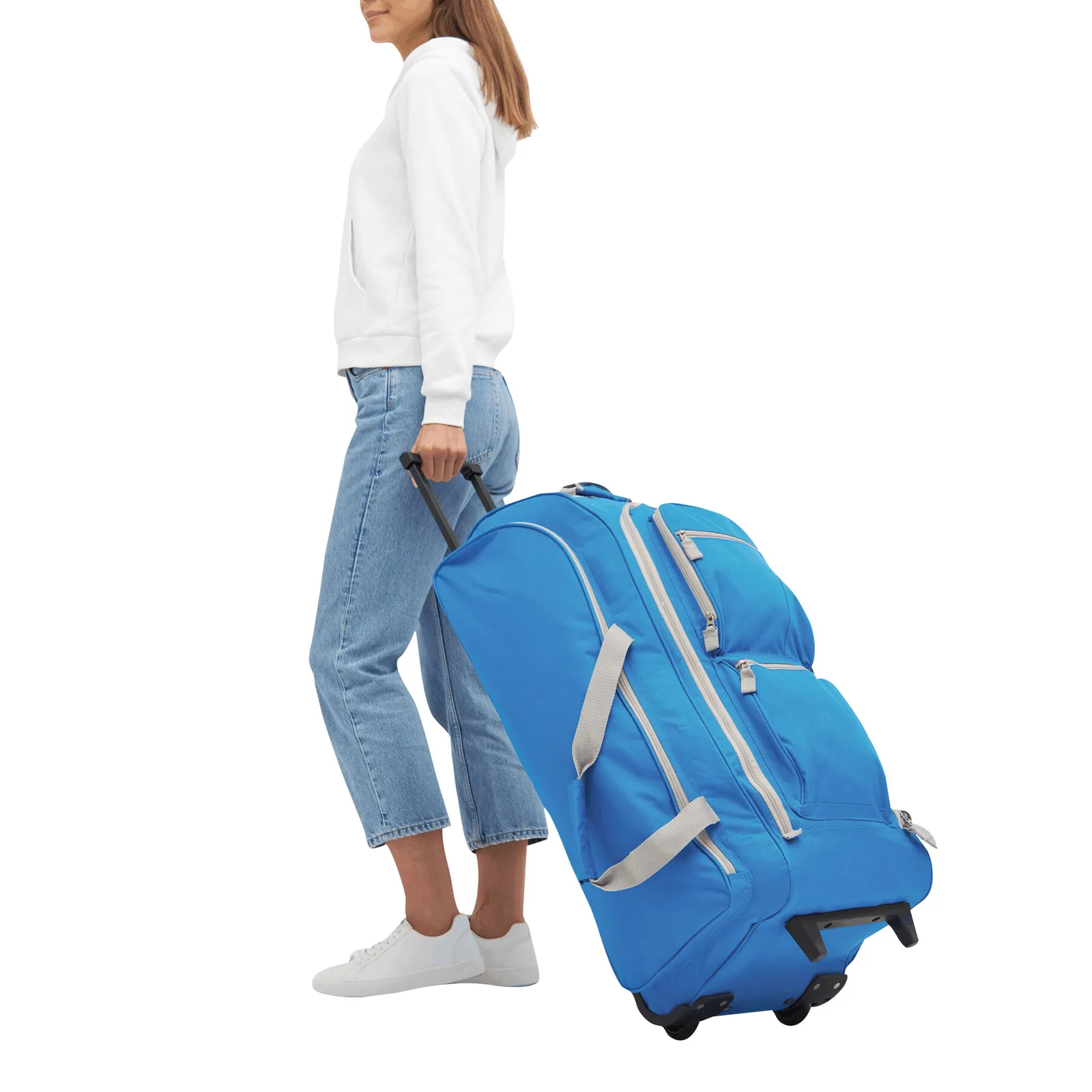 9P - Trolley-Reisetasche, blau, grau – Bild 13