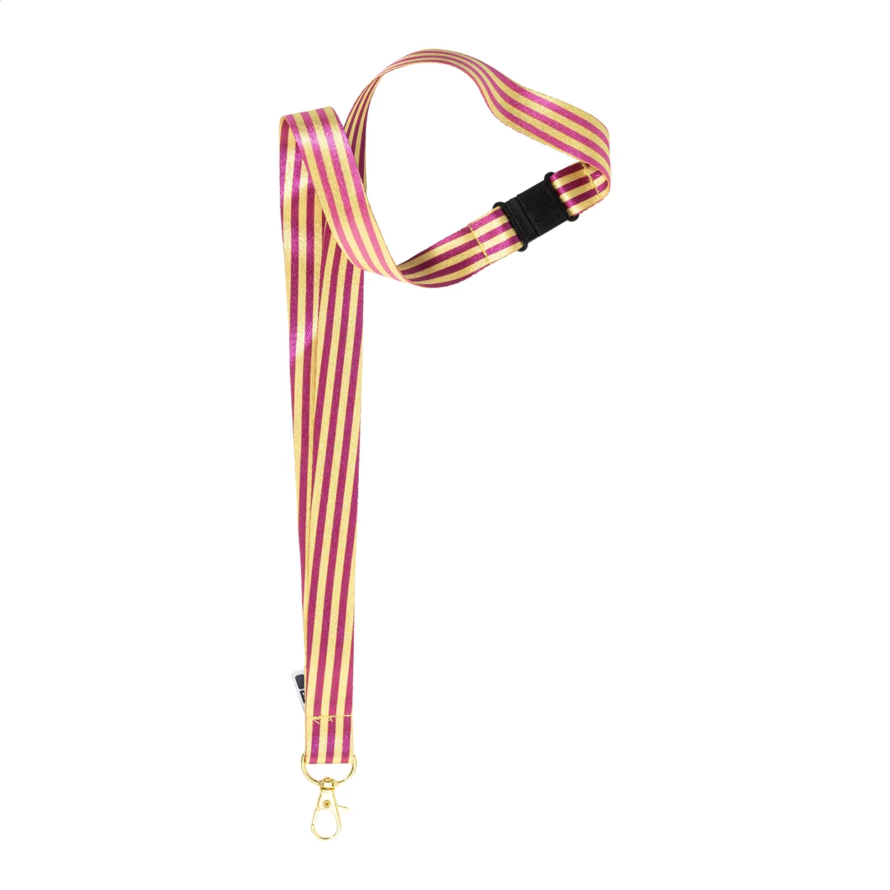 Individuelles Sublimationslanyard Subyard Shine Safe, gold – Bild 4