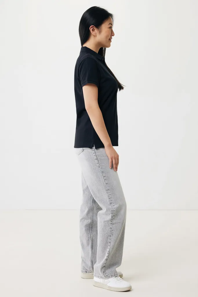 IQONIQ Yosemite Damen Piqué-Poloshirt aus rec. Baumwolle, schwarz – Bild 5