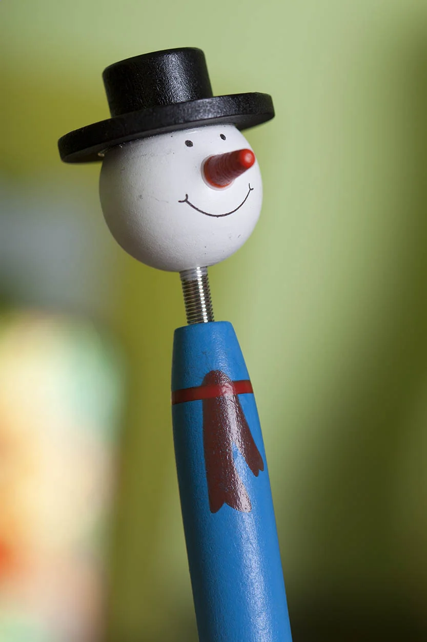 Kugelschreiber Schneemann Göte, blau – Bild 4