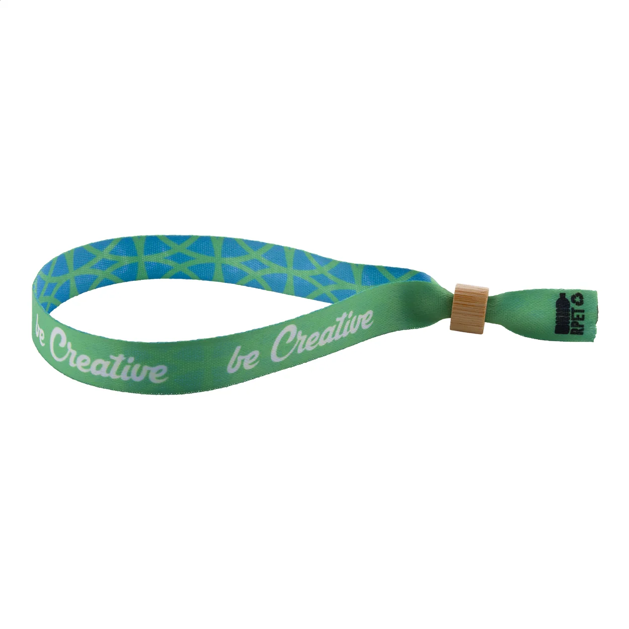 Individuelles RPET Festival-Armband SuboWrist Eco, natur – Bild 5