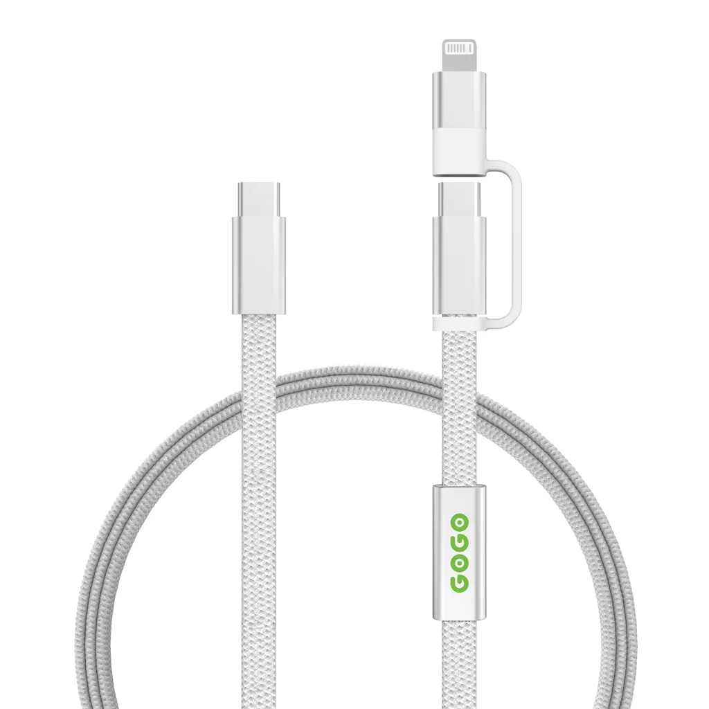 Arc RCS 60W 120cm 2-in-1 Schnellladekabel, grau – Bild 4