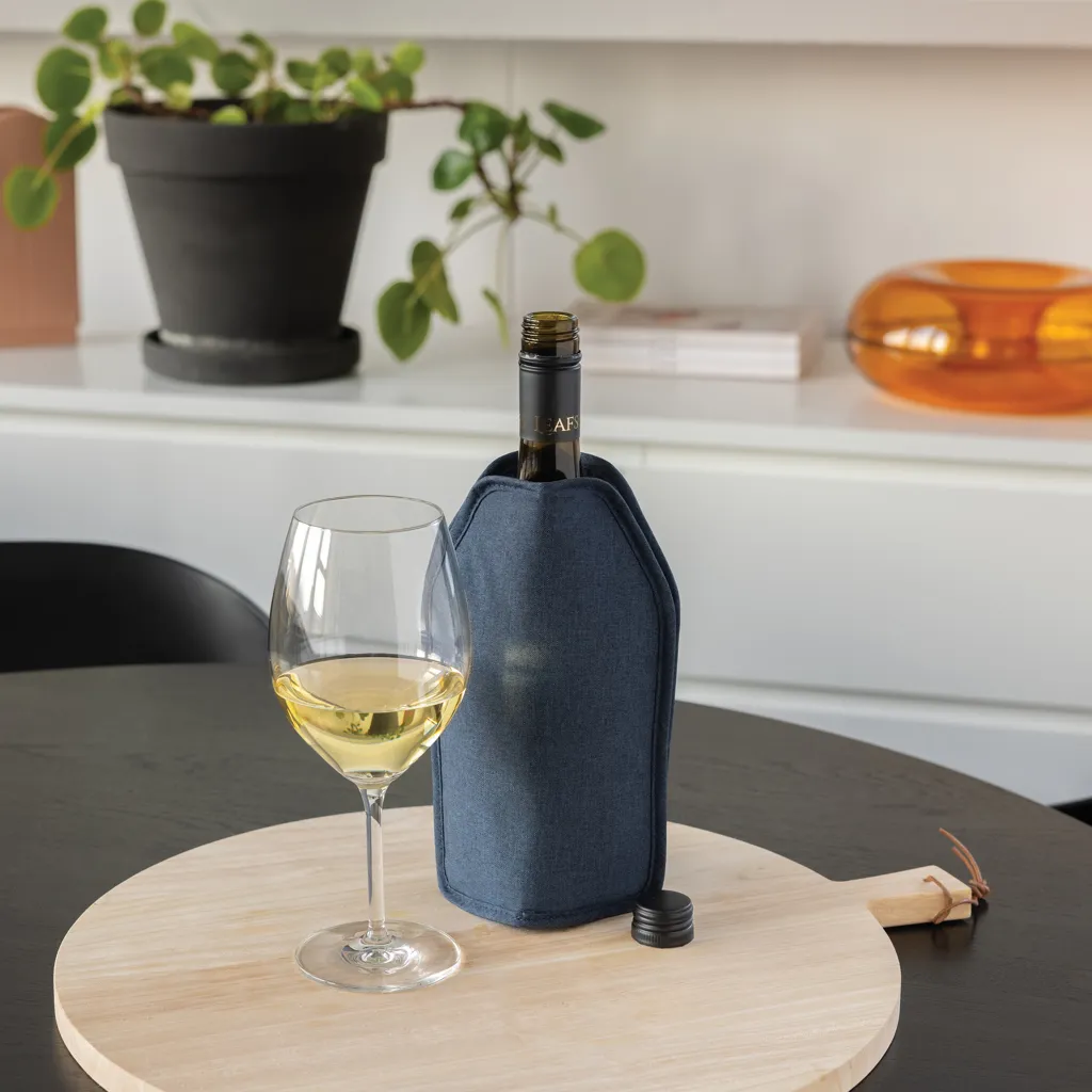 Vino AWARE™ rPET Weinkühler-Sleeve, navy blau – Bild 6