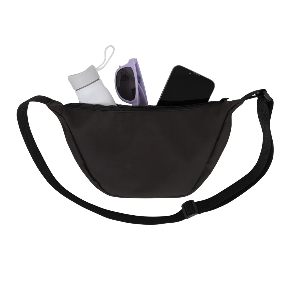 Crescent AWARE™ RPET Half-Moon Sling Tasche, schwarz – Bild 2
