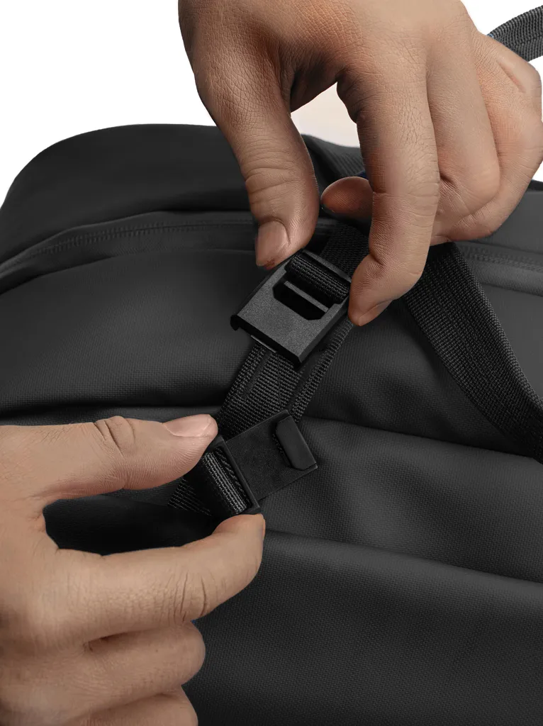 Urban wasserabweisende Wochenendtasche, schwarz – Bild 13