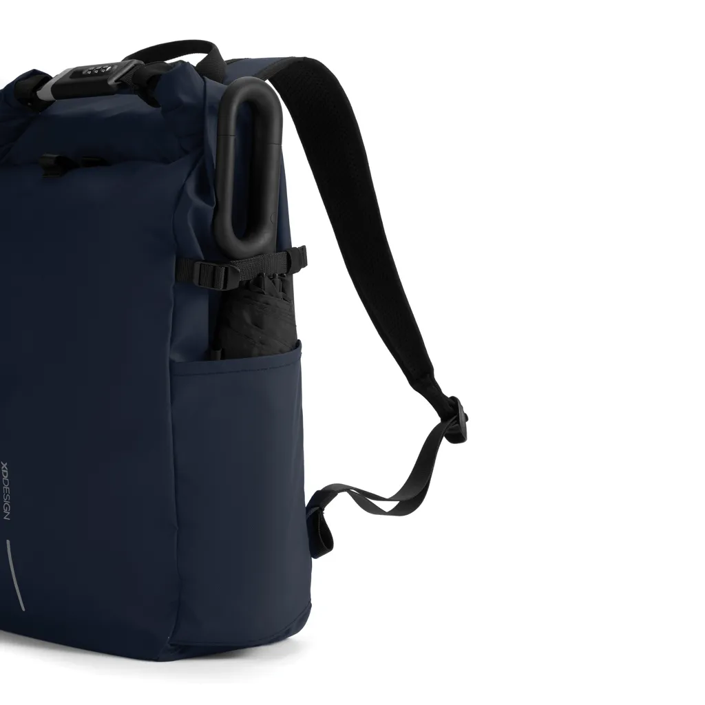 Urban wasserabweisender Anti-Diebstahl Rucksack, navy blau – Bild 15