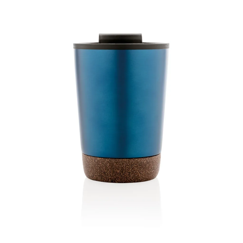 RCS recycelter Edelstahl-Kaffeebecher mit Kork, blau – Bild 2