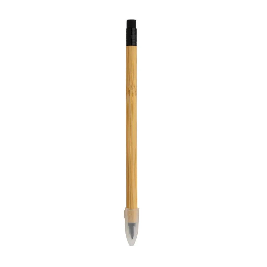Bambus Infinity-Stift mit Radiergummi, braun – Bild 2