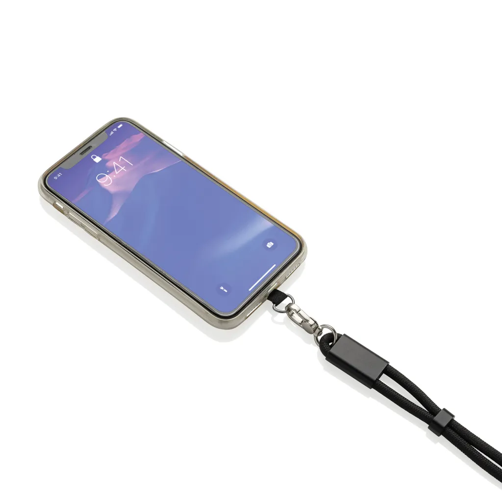 LoopAmp 60W Handgelenksband für Smartphones aus RCS rPET, schwarz – Bild 8