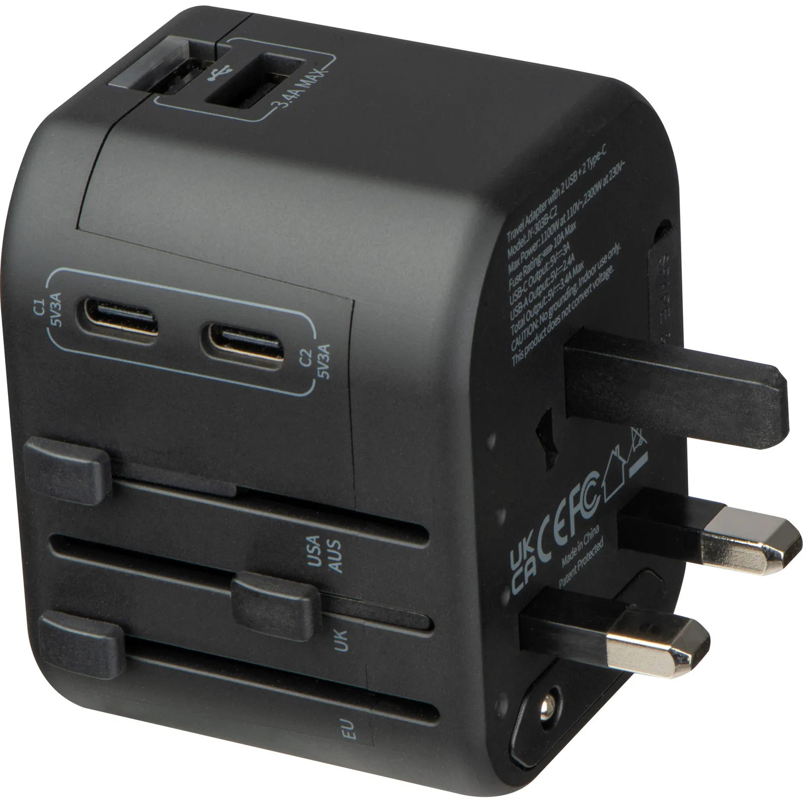 Reiseadapter Maracena, schwarz – Bild 5