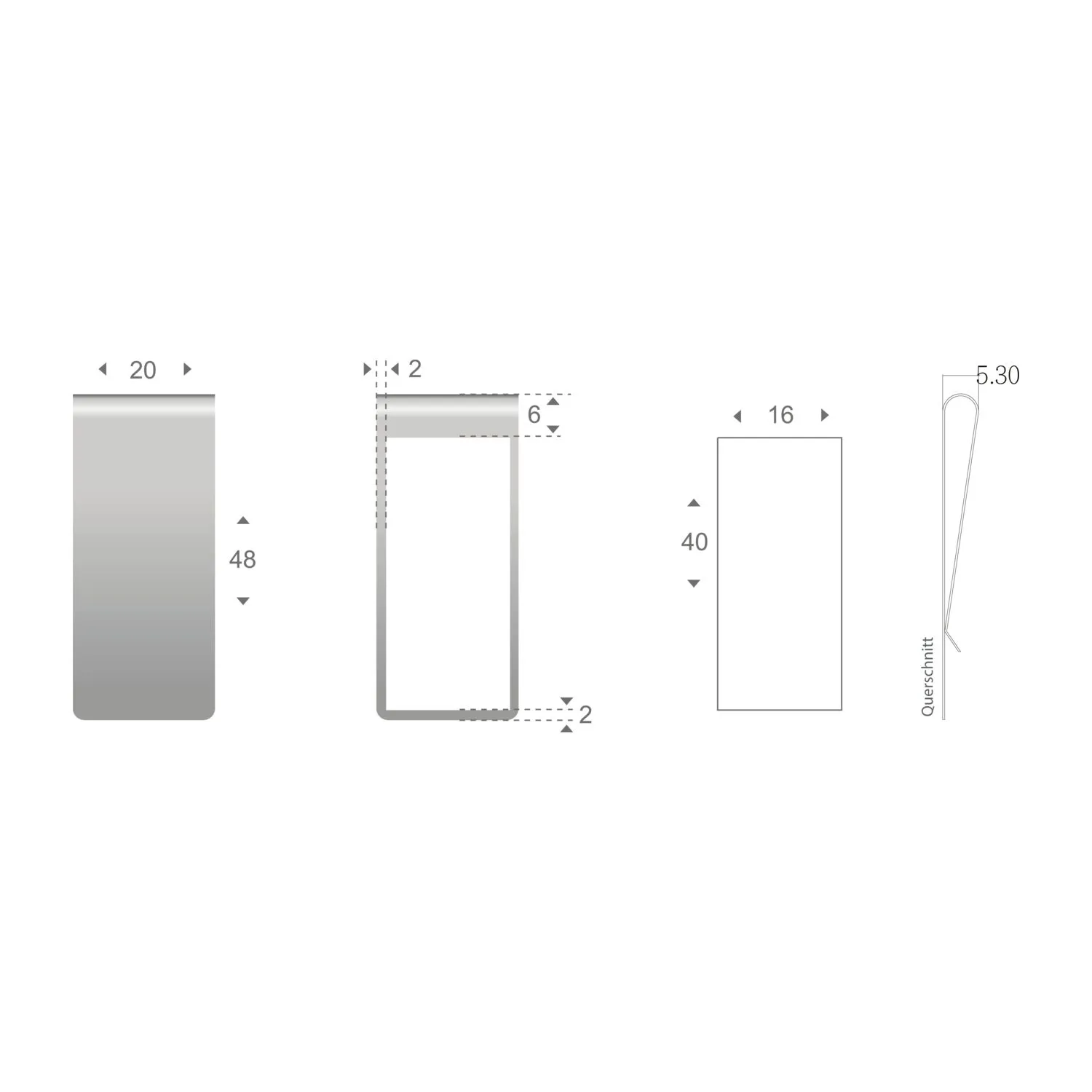ROMINOX® Mehrweg-Büroklammer Straight Clip XL ohne Noppen, idealer Mailingartikel für Dokumente, bis zu 35 Seiten Klemmkraft, silber – Bild 6