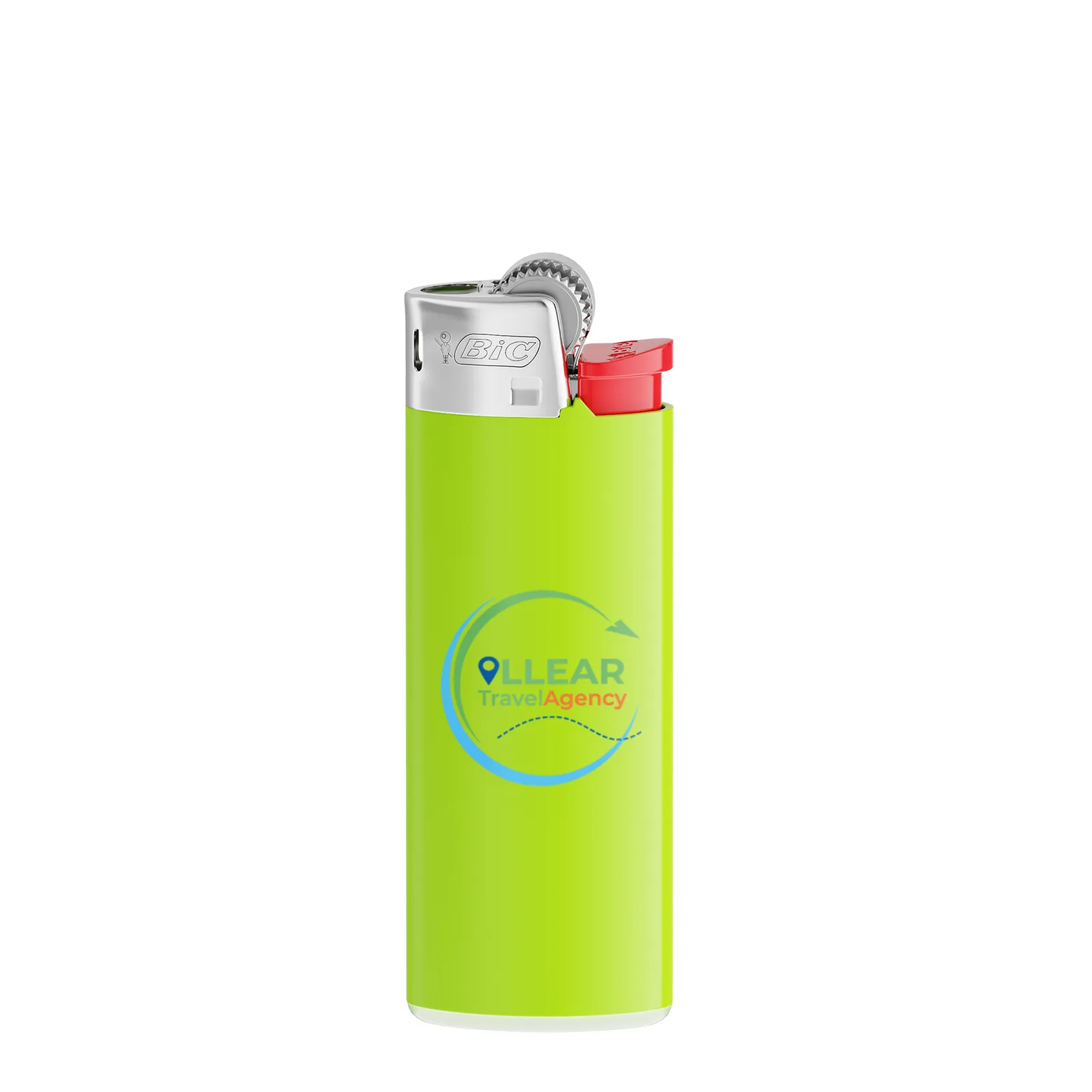BIC® J25 Feuerzeug, Corpus Apfelgrün/Boden Weiss/Drücker Rot/Chromkapp – Bild 2