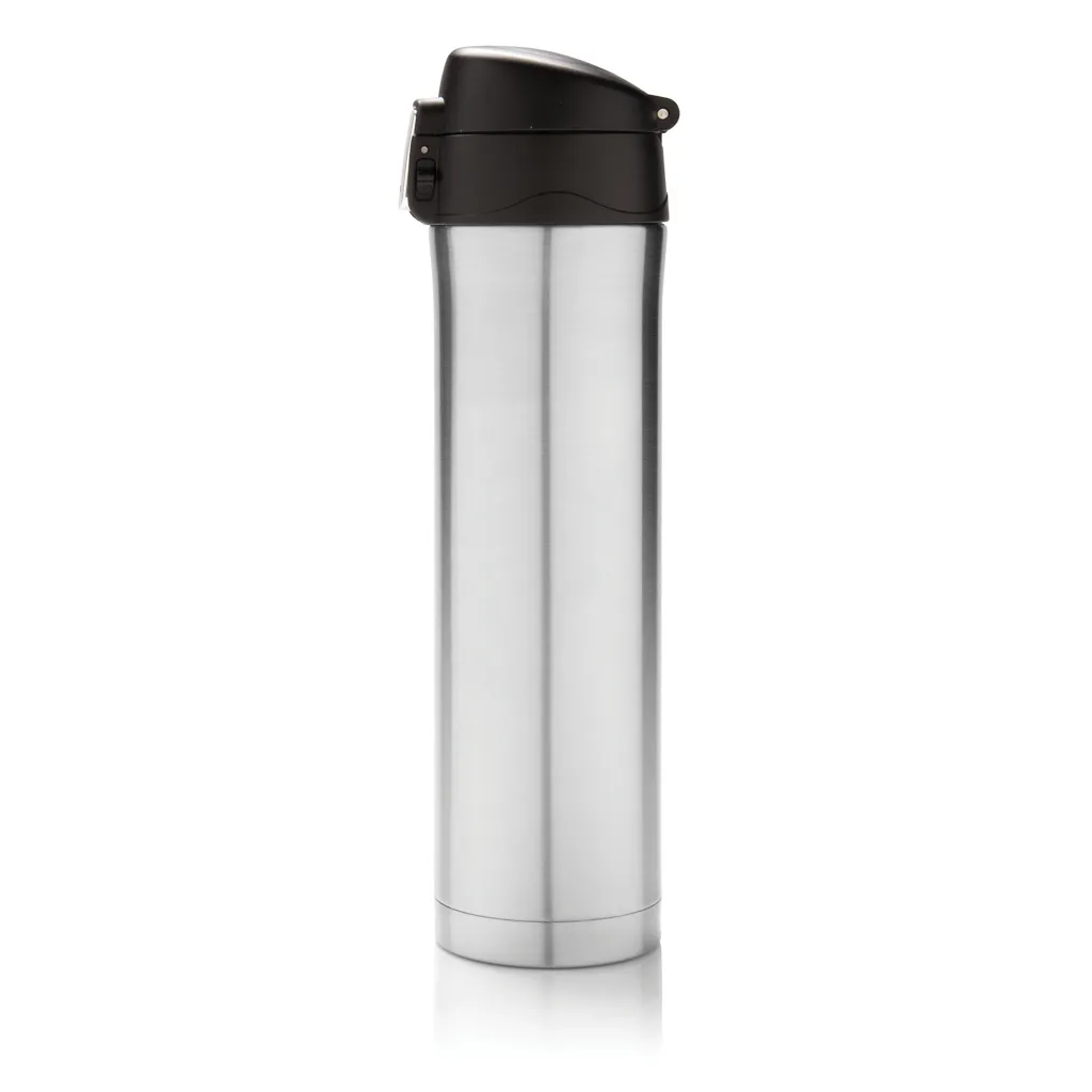 Easy Lock Vakuum-Flasche aus RCS recyceltem Stahl, silber – Bild 2
