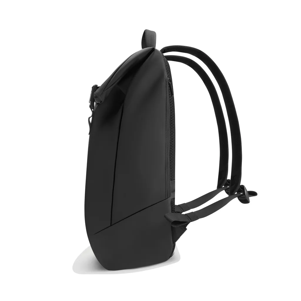 Urban wasserabweisender Flap-Top Rucksack, schwarz – Bild 13
